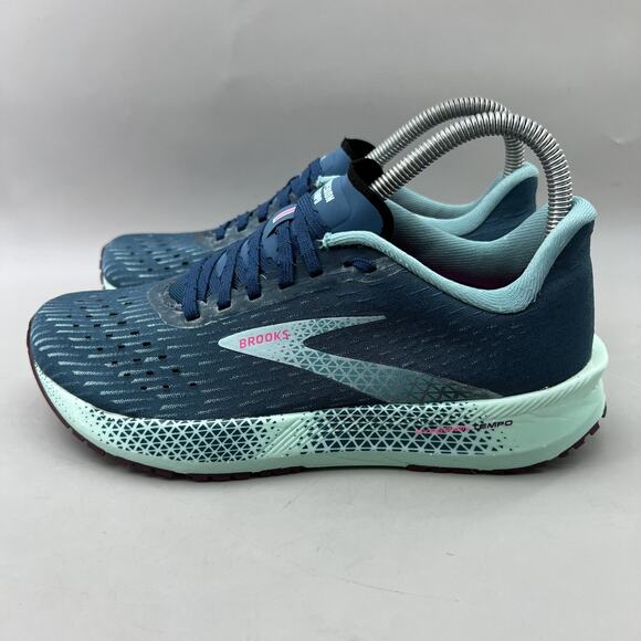 Brooks Shoes - Brooks Hyperion Tempo Running Shoes Women Size 7 B Blue Green Comfort Sneakers